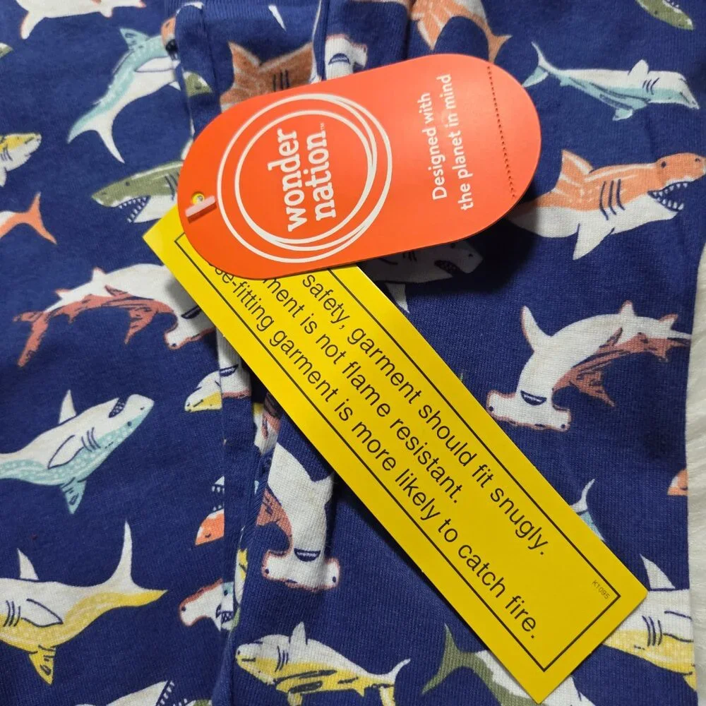Wonder Nation Shark 2 Piece Pajama Set